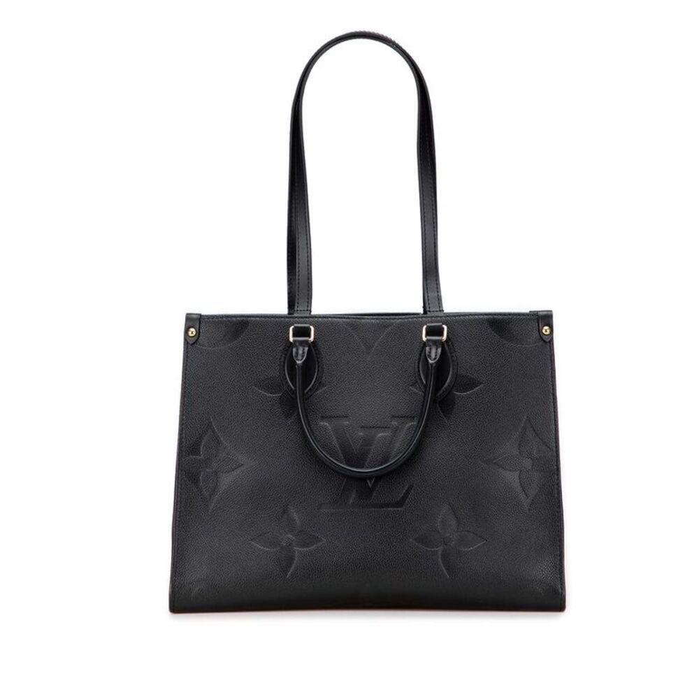 Pre Loved louis vuitton OnTheGo PM Tote Bag Women Black Satchel - Picture 1 of 8
